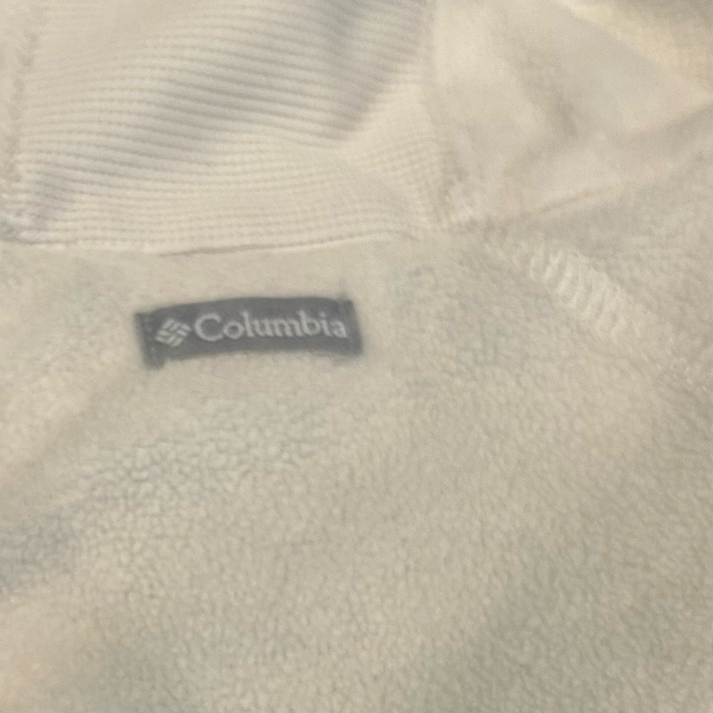 Columbia 3/4 Zip Women’s Size Small White Fleece - Picture 5 of 5